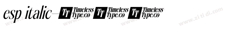 esp italic字体转换